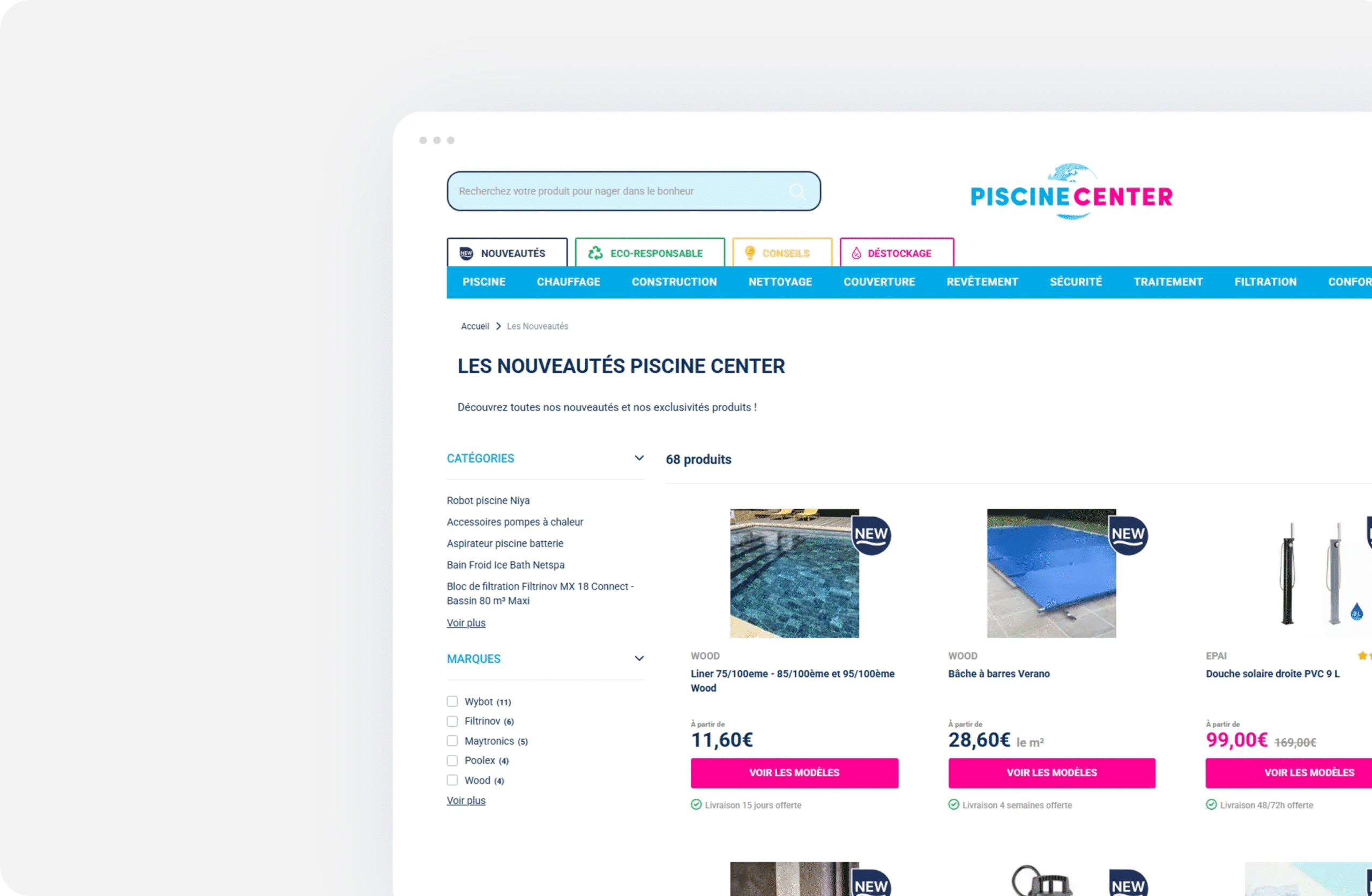 Cas client Piscine Center